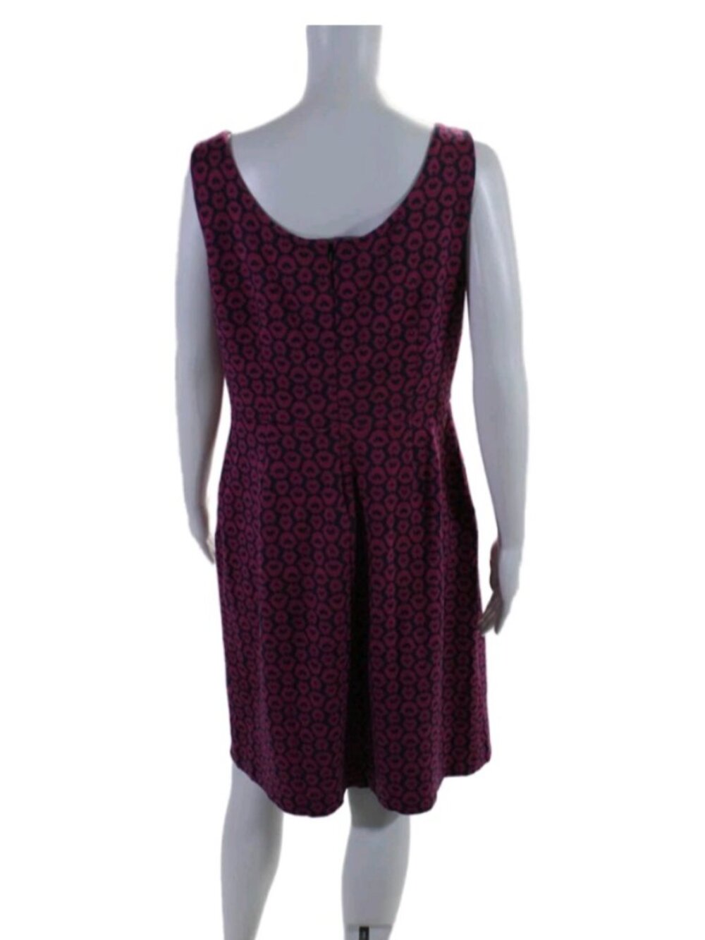 Lilly Pulitzer Back Zip Scoop Neck Kiss Lips Dress Navy Pink Size L - Picture 4 of 8